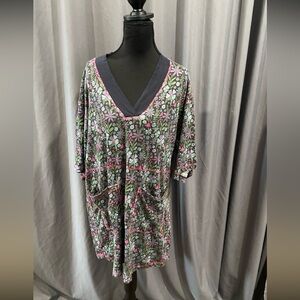 Natural life V-neck floral print BoHo Charlie dress size small
